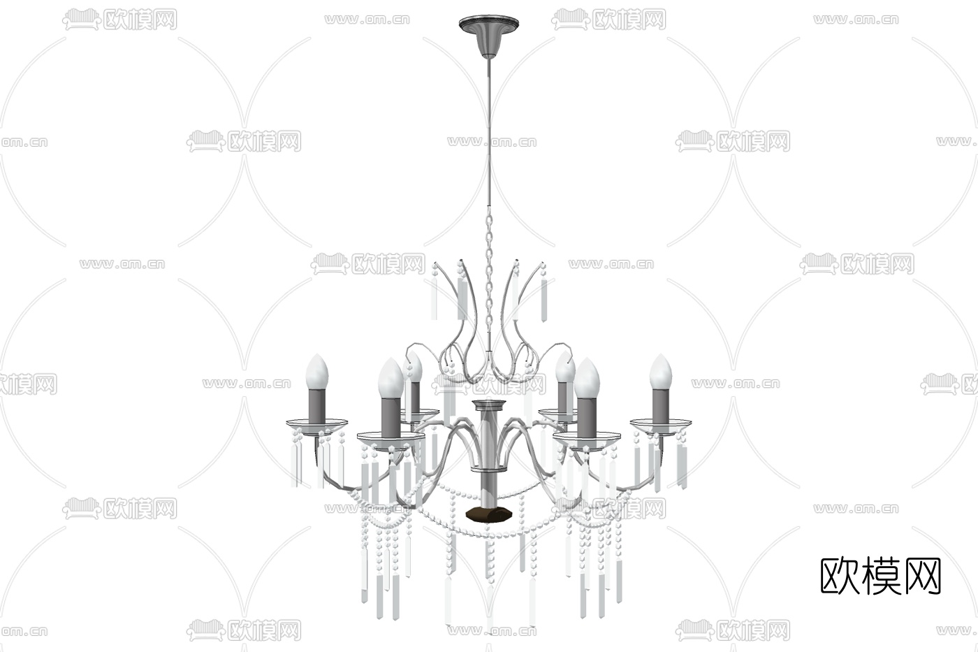 简欧吊灯免费su模型下载