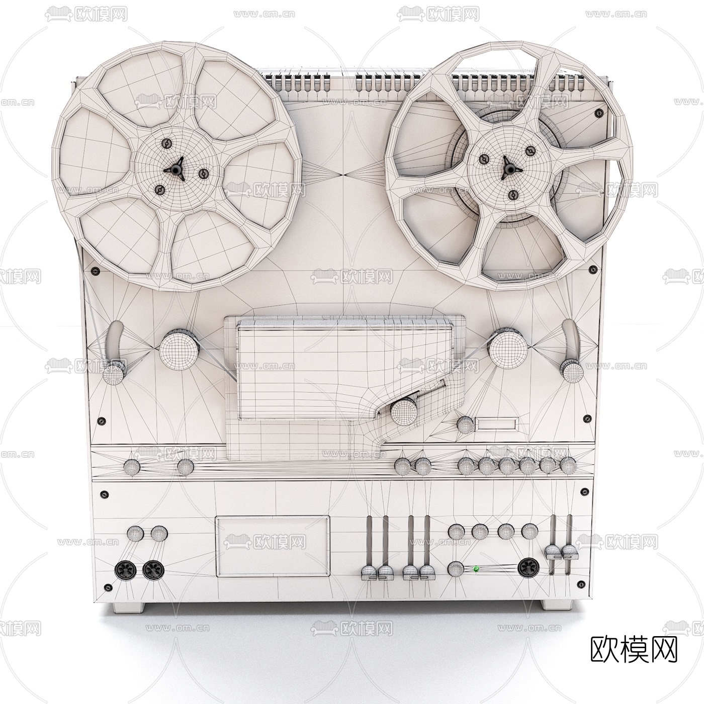 现代复古录音机3d模型