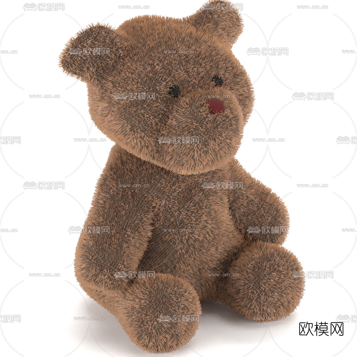 现代儿童毛绒玩具熊3d模型下载（渲染图3）