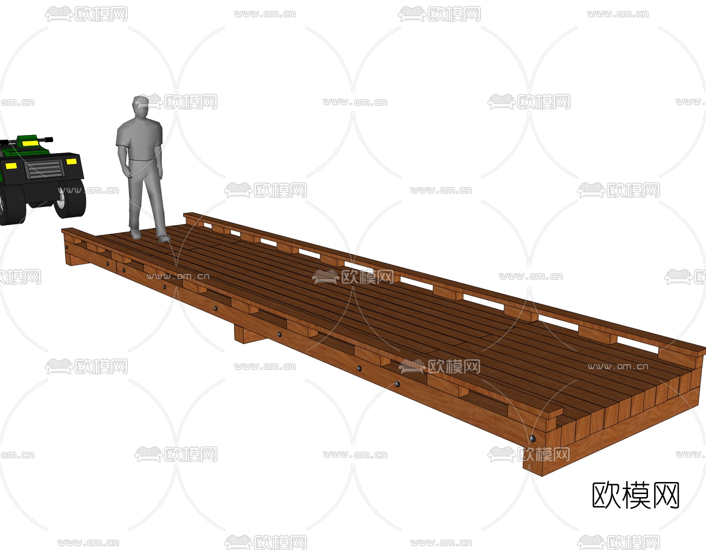 现代木桥免费su模型下载
