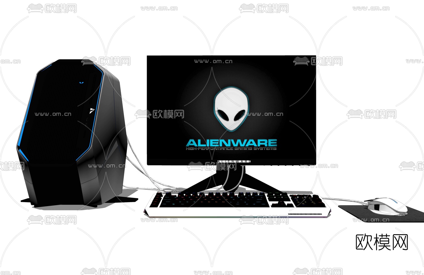 现代外星人电脑su模型