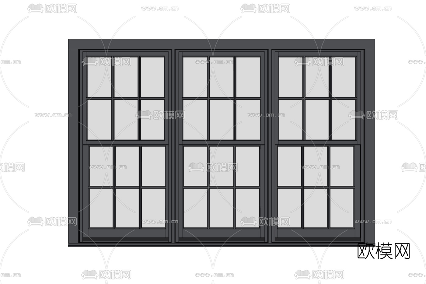 现代窗户免费su模型下载