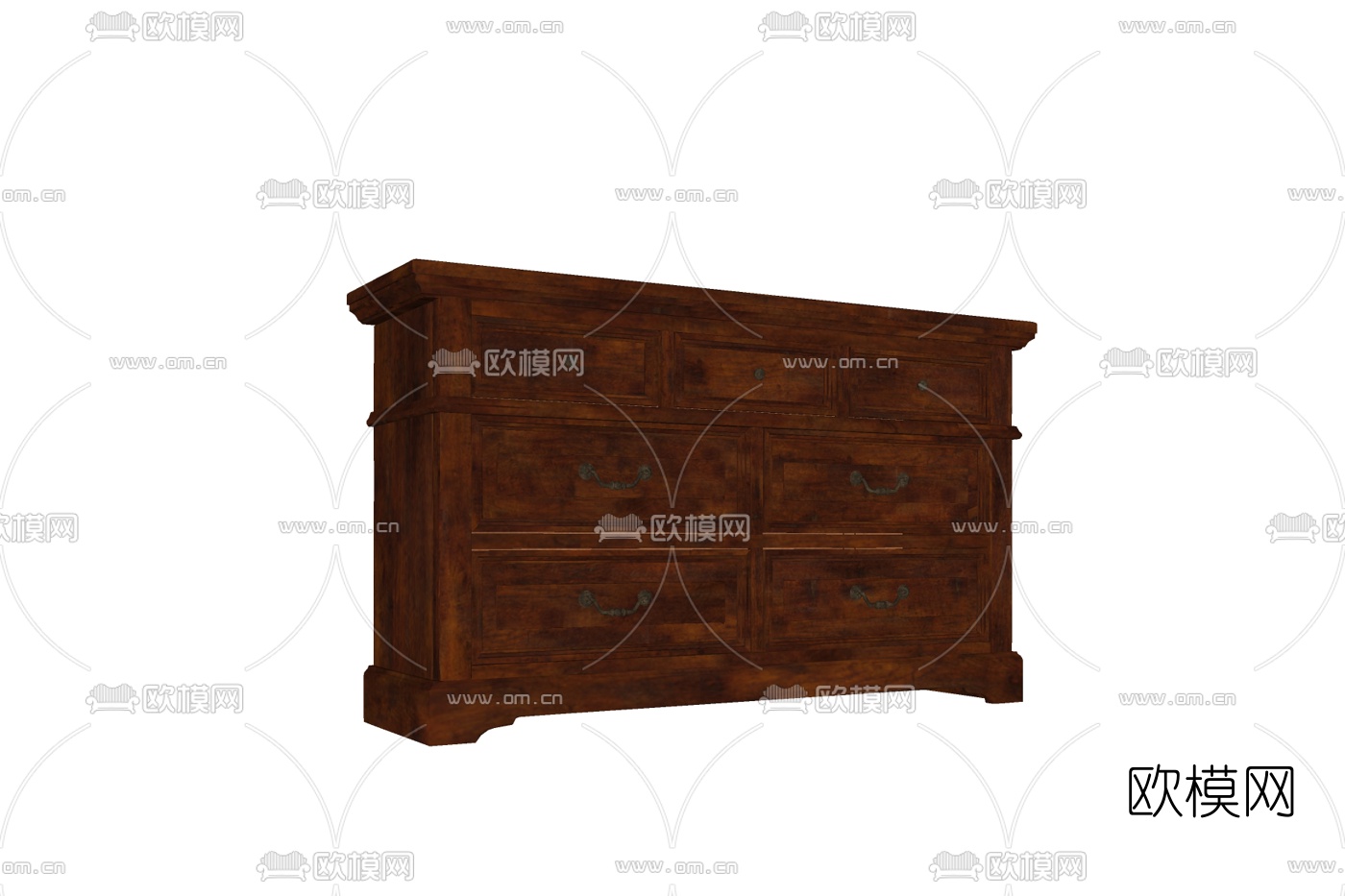 美式储物柜免费su模型下载