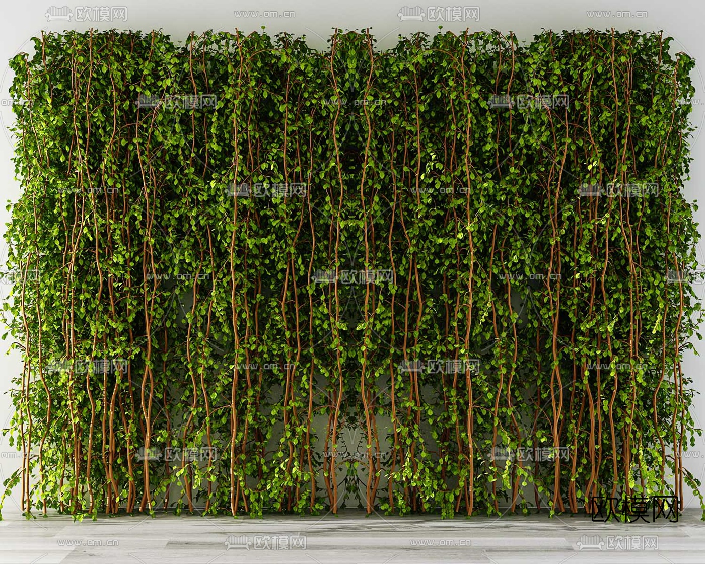 现代绿植爬藤3d模型