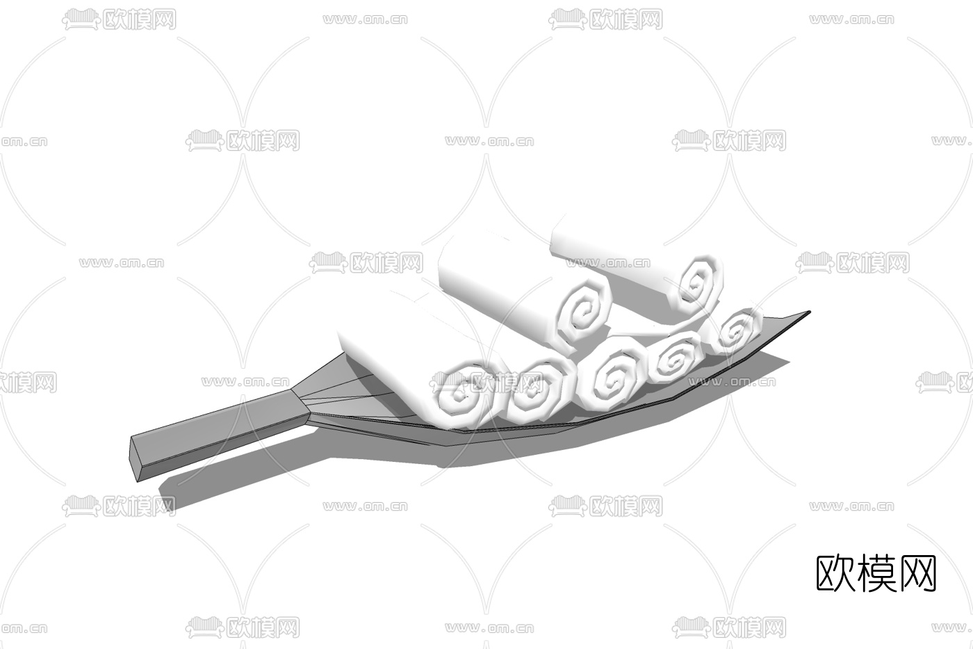 现代毛巾组合免费su模型下载