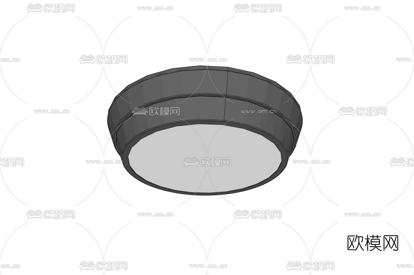 现代圆形吸顶灯免费su模型下载