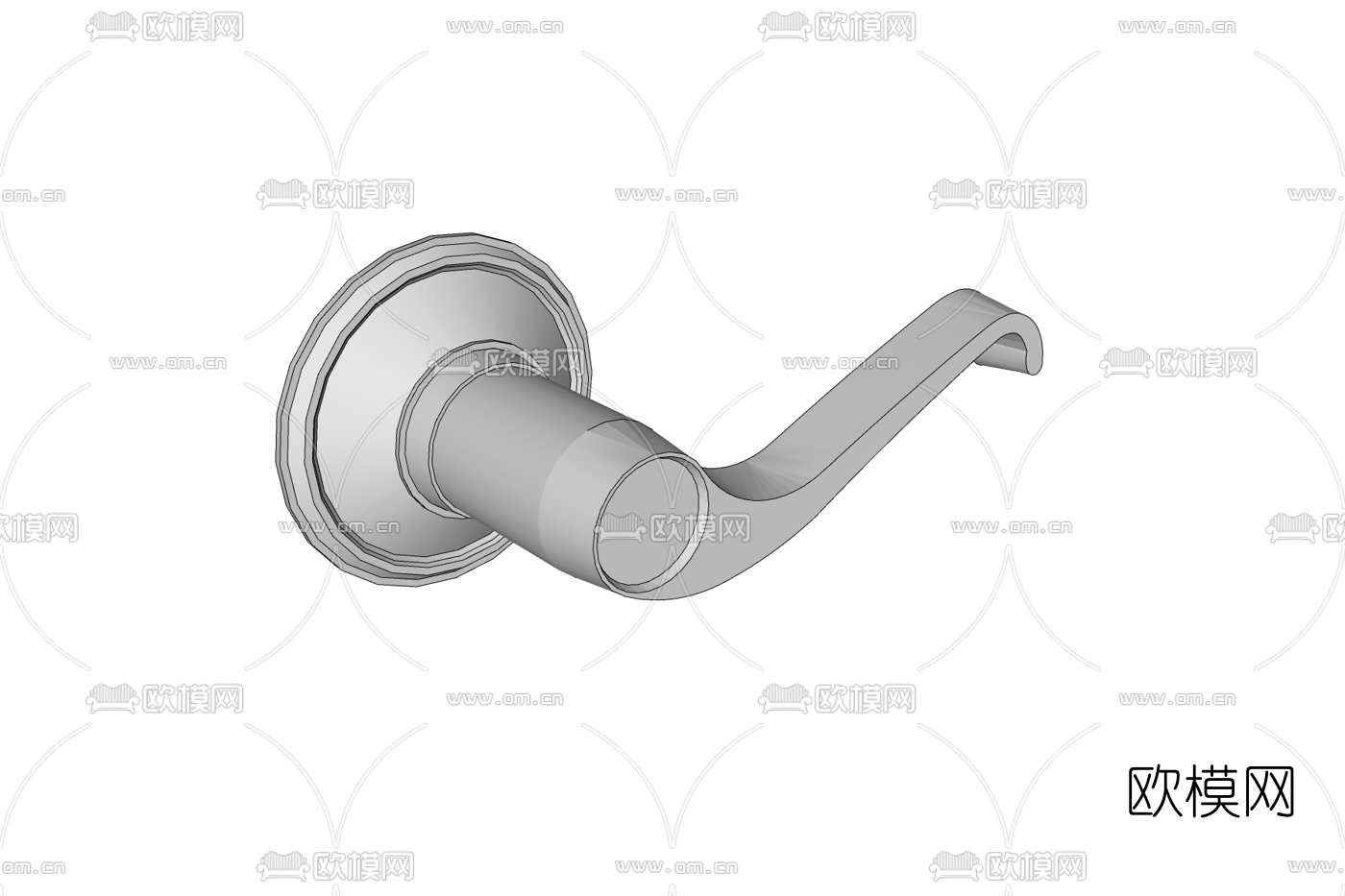 简欧门把手免费su模型下载