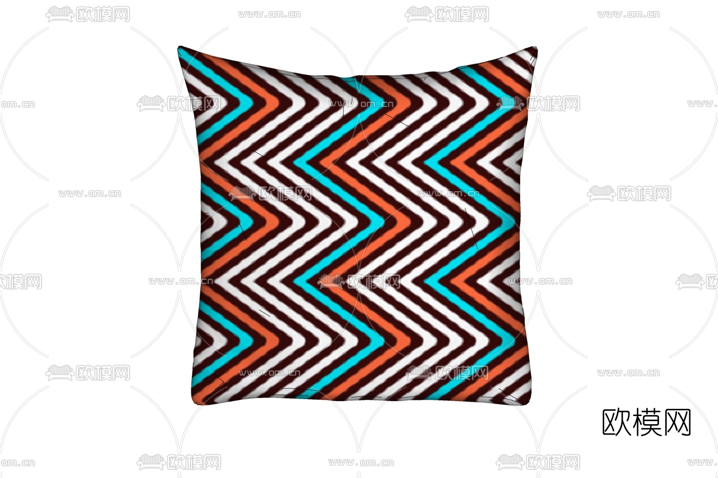 现代布艺几何抱枕免费su模型下载