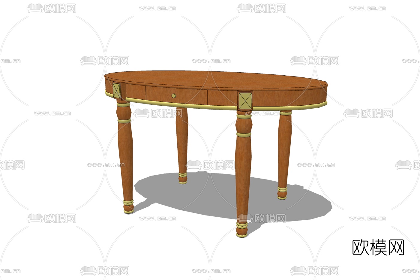 美式餐桌免费su模型下载