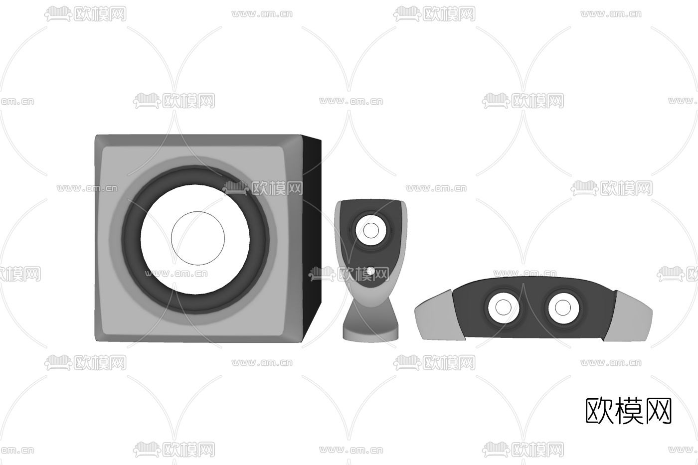 现代音响设备免费su模型下载