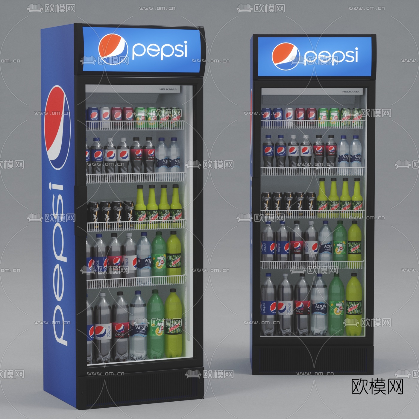 现代冷藏柜饮料柜3d模型