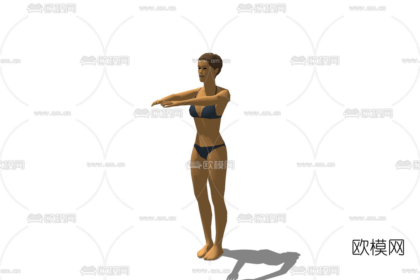 现代泳衣女性免费su模型