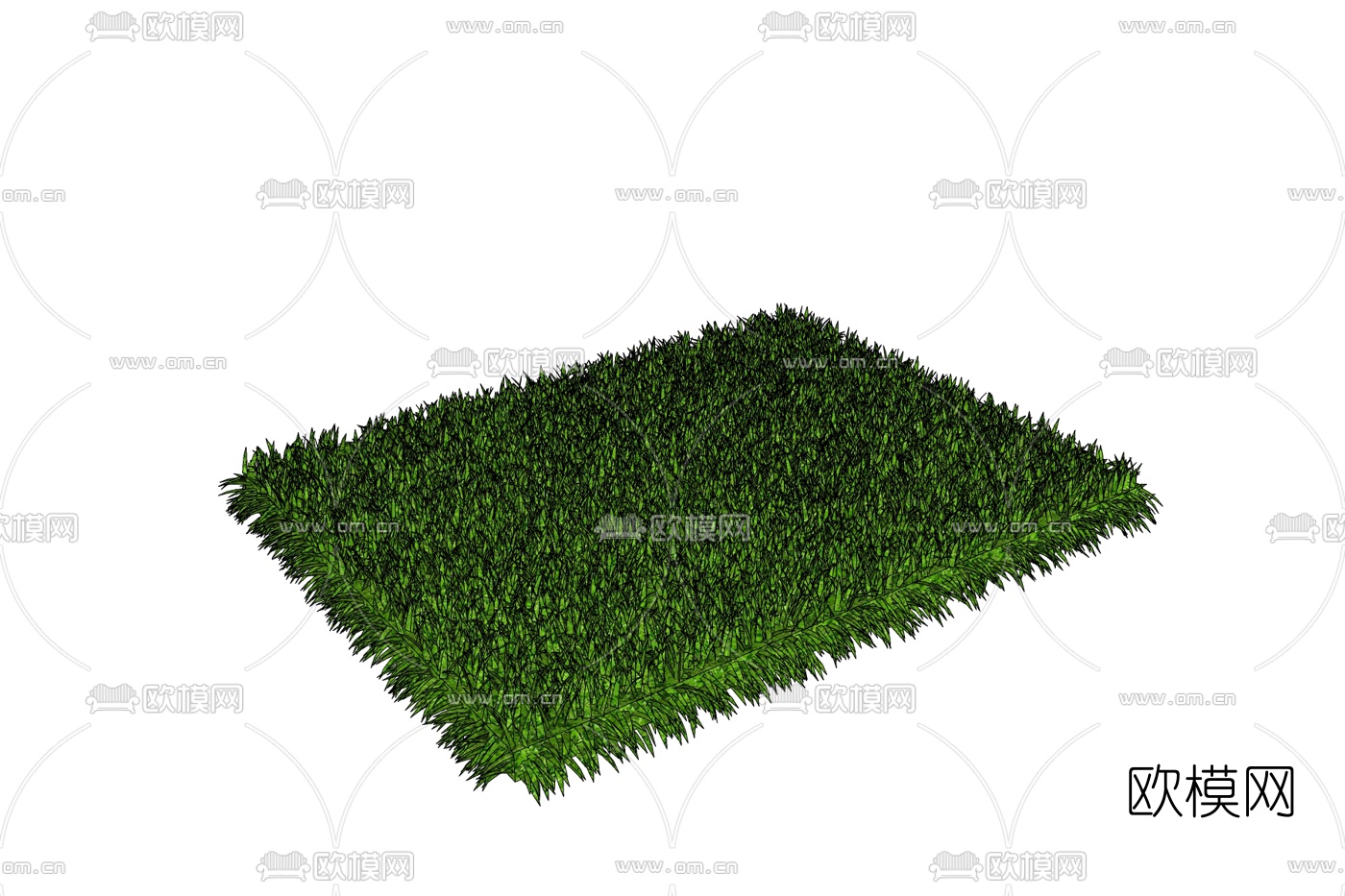 现代灌木丛免费su模型下载