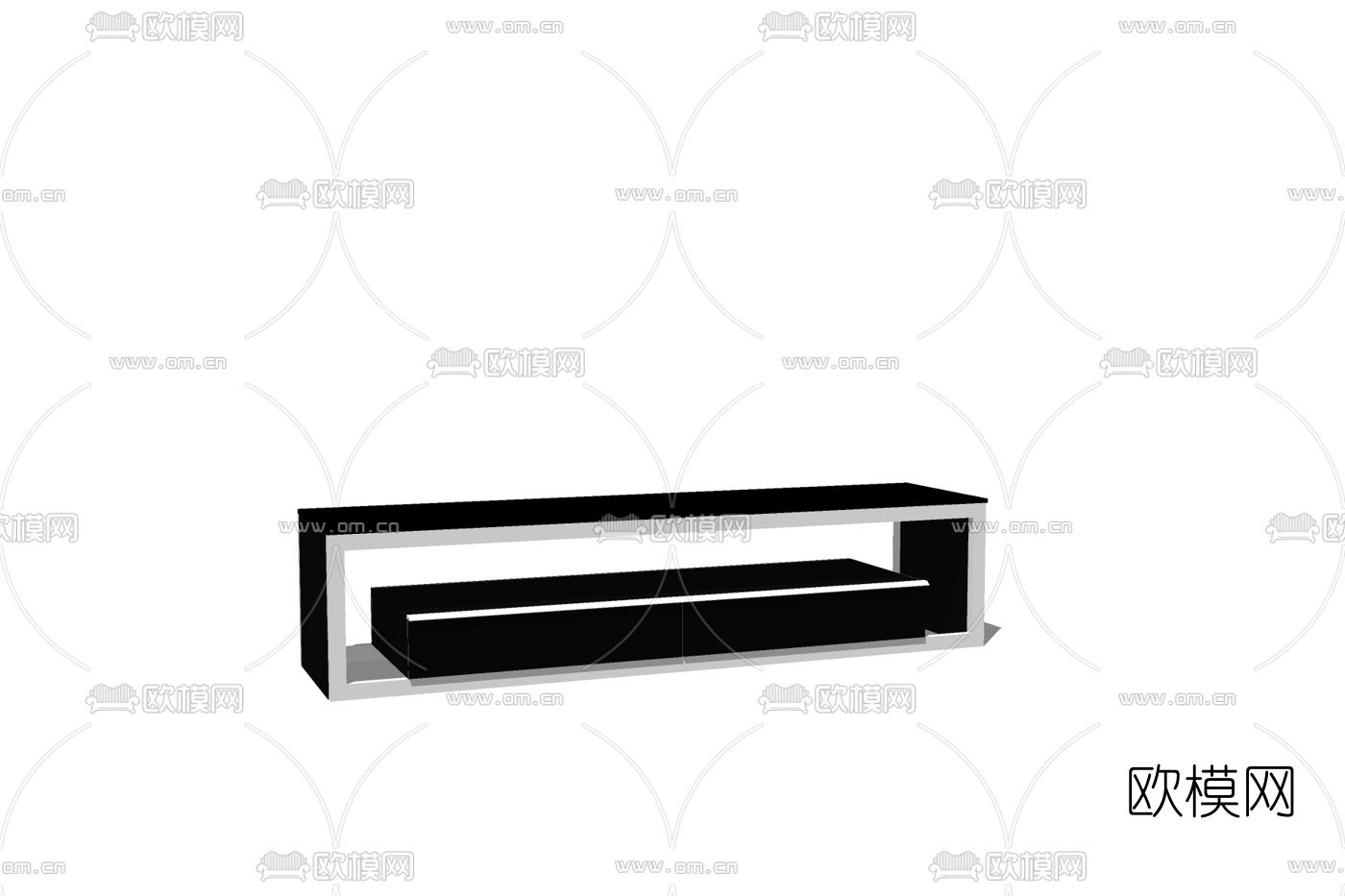 现代电视柜免费su模型下载