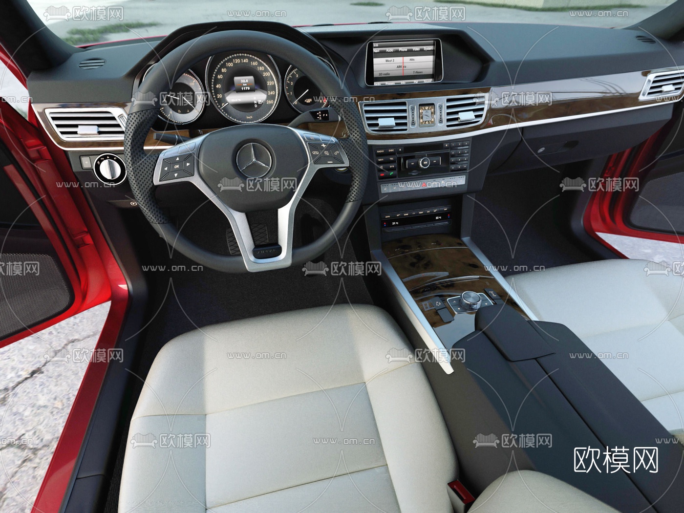 现代奔驰汽车3d模型下载（渲染图4）