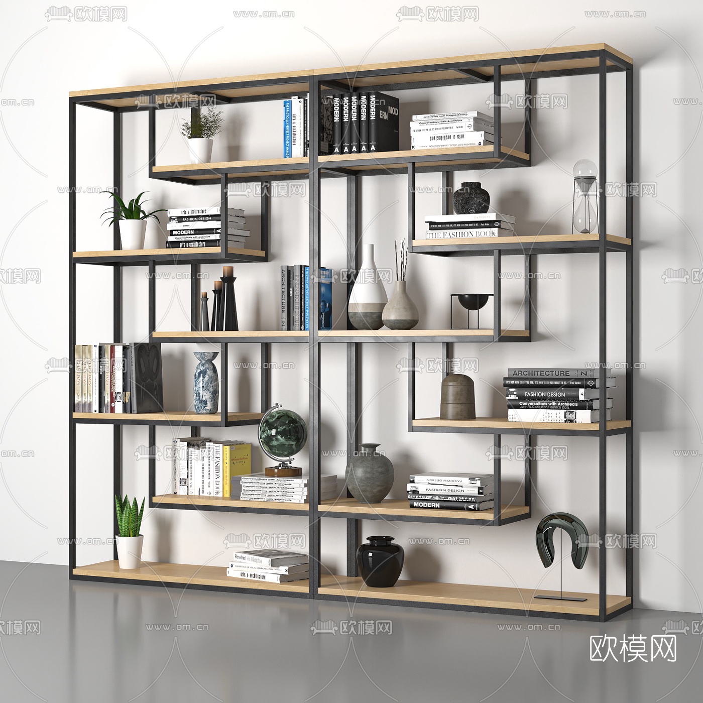 工业风铁艺装饰架3d模型