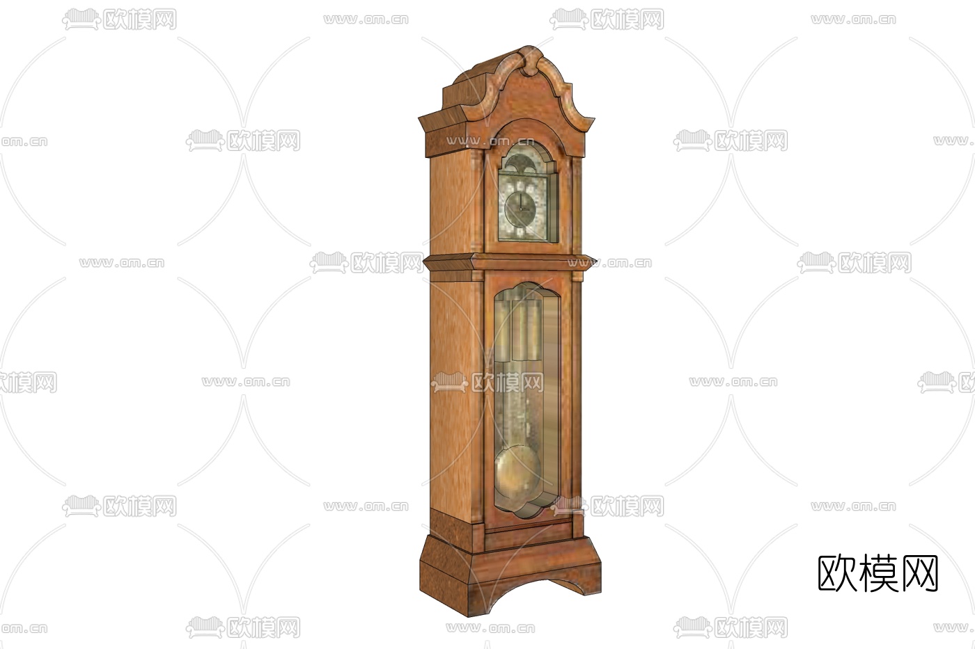 欧式实木时钟免费su模型下载