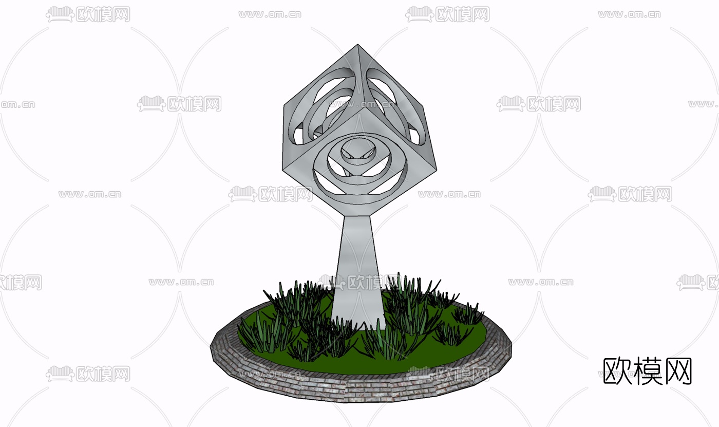 现代户外灯免费su模型下载