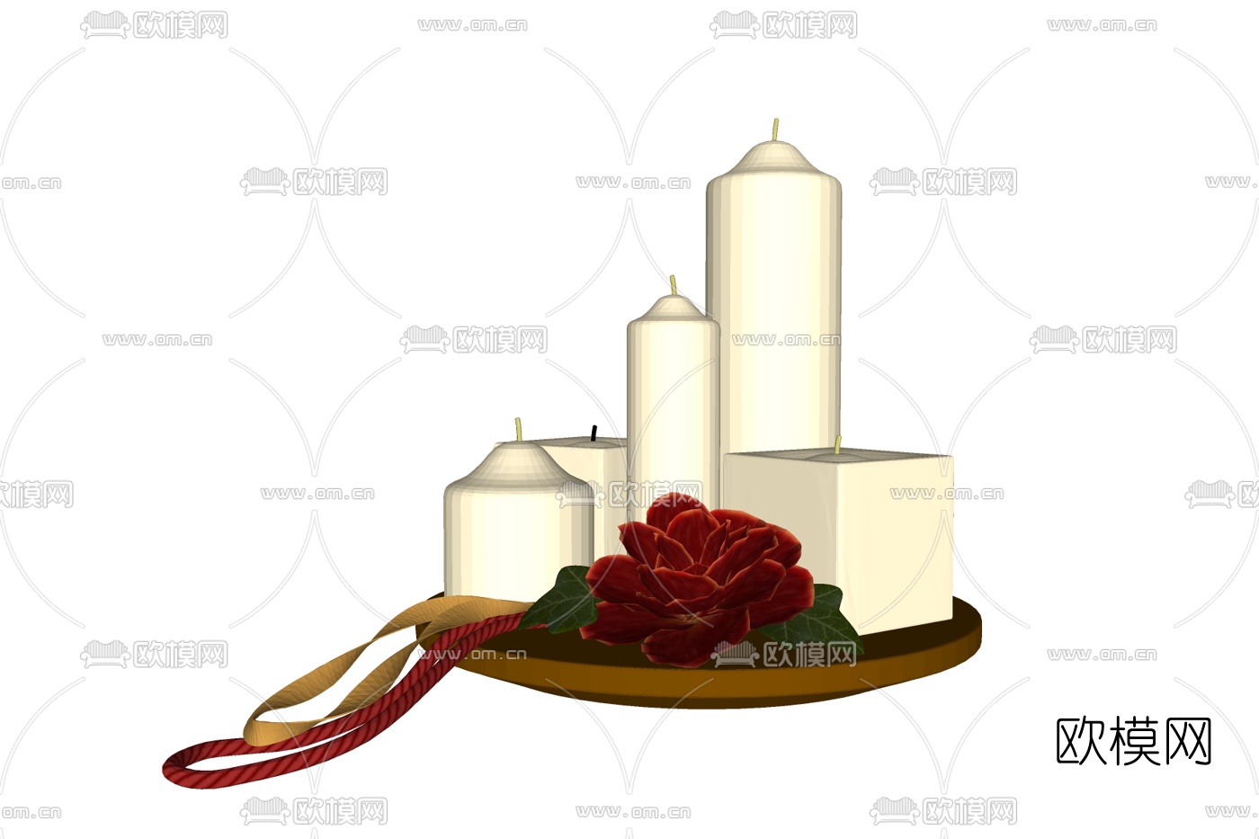 现代蜡烛灯免费su模型下载