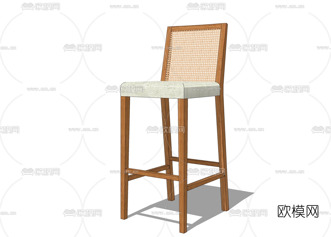 中式吧台椅免费su模型下载