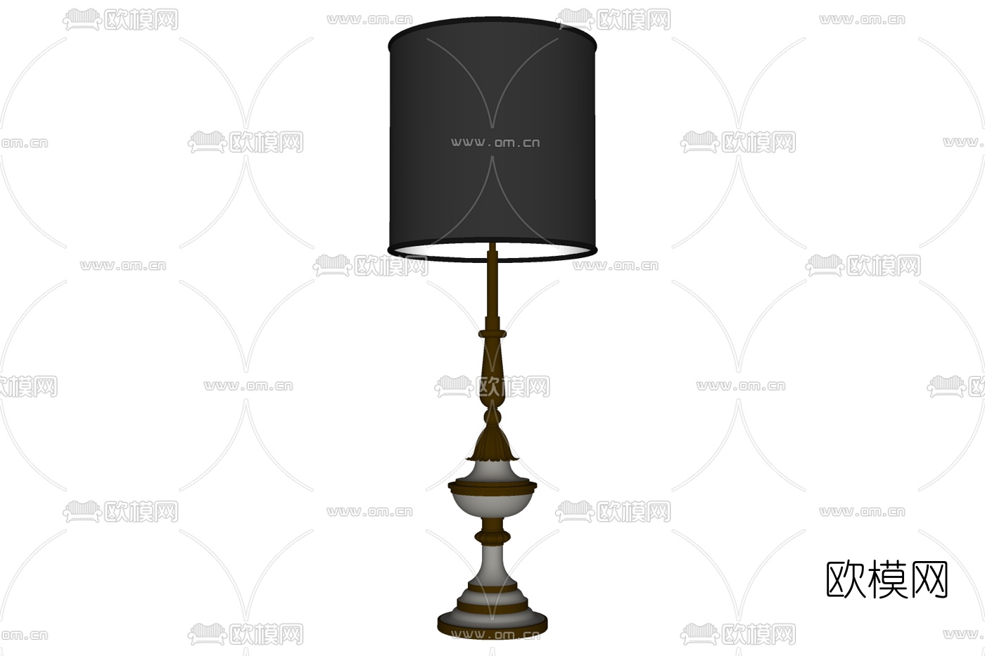 简欧台灯免费su模型下载