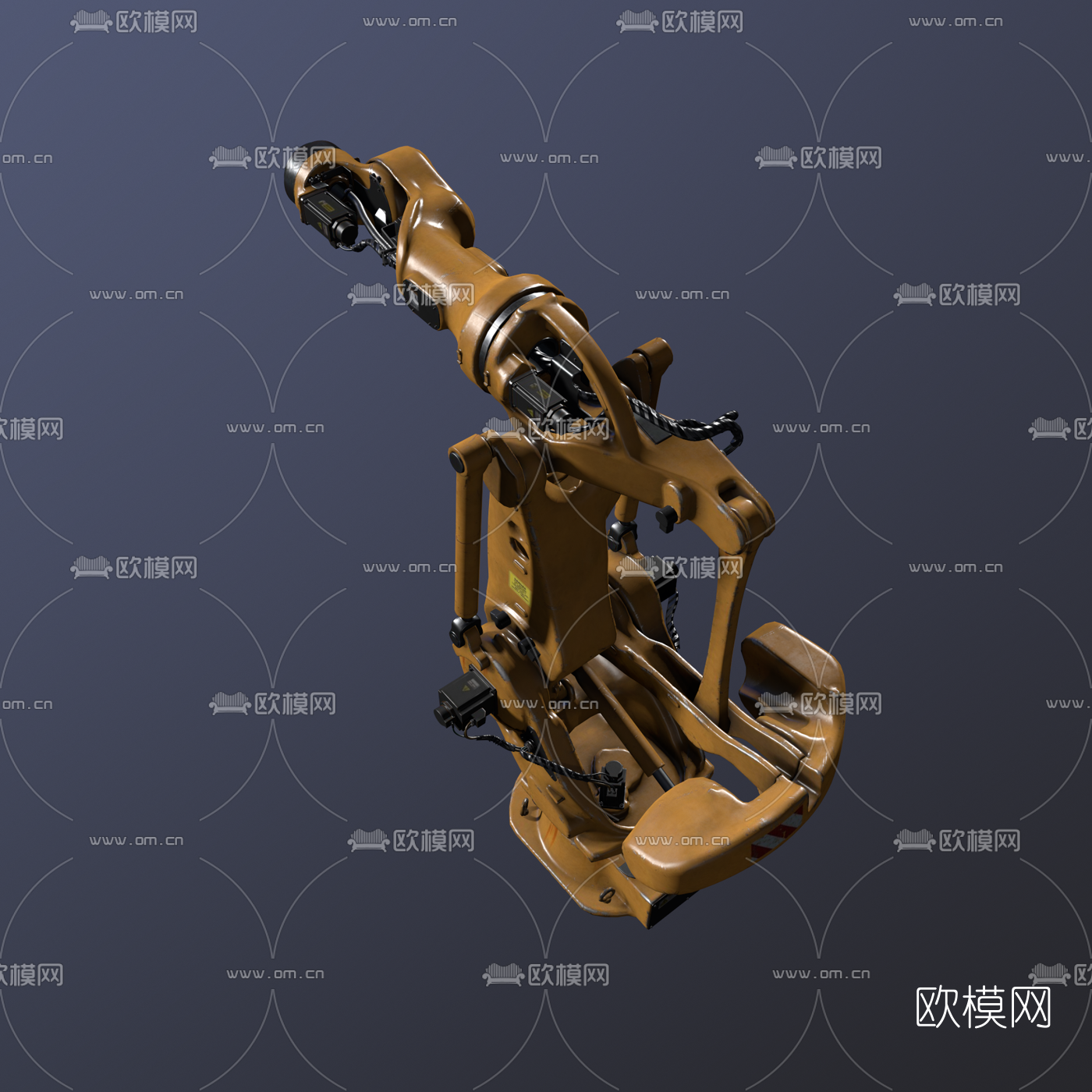 现代机械臂3d模型下载（渲染图3）
