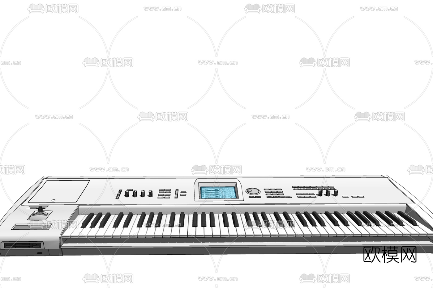 现代电子钢琴免费su模型下载