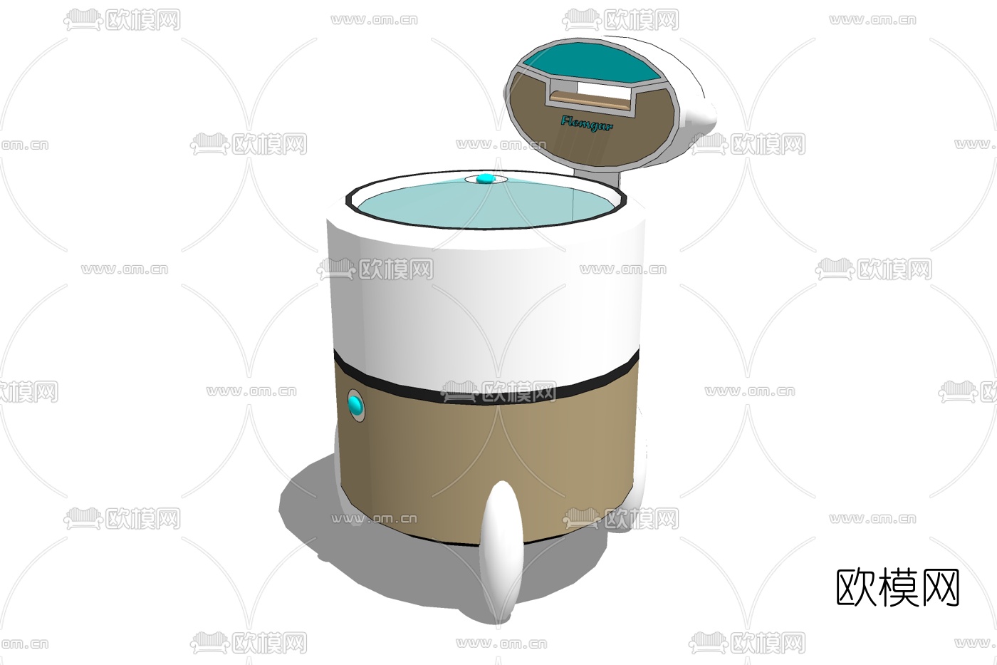 现代洗衣机免费su模型下载