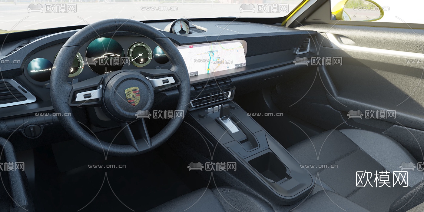 现代保时捷汽车3d模型