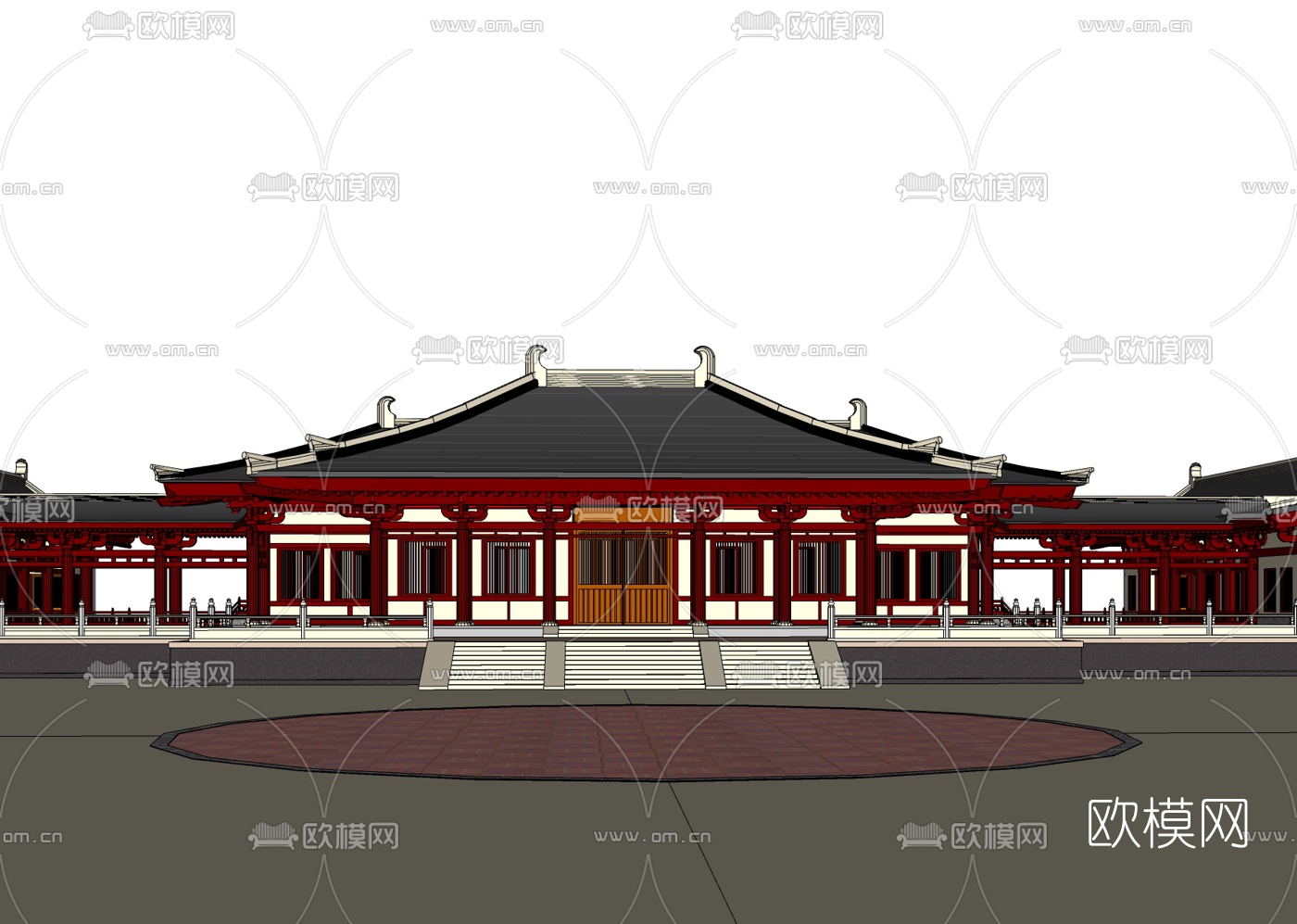 日式寺院殿宇免费su模型下载