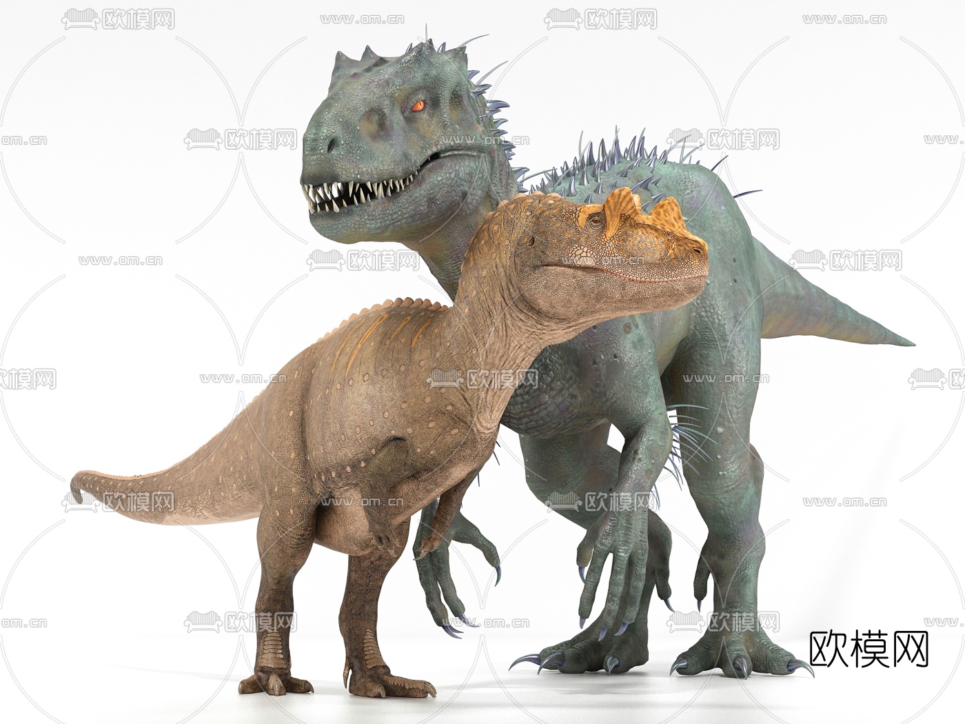 现代双脊龙盗龙动物3d模型下载