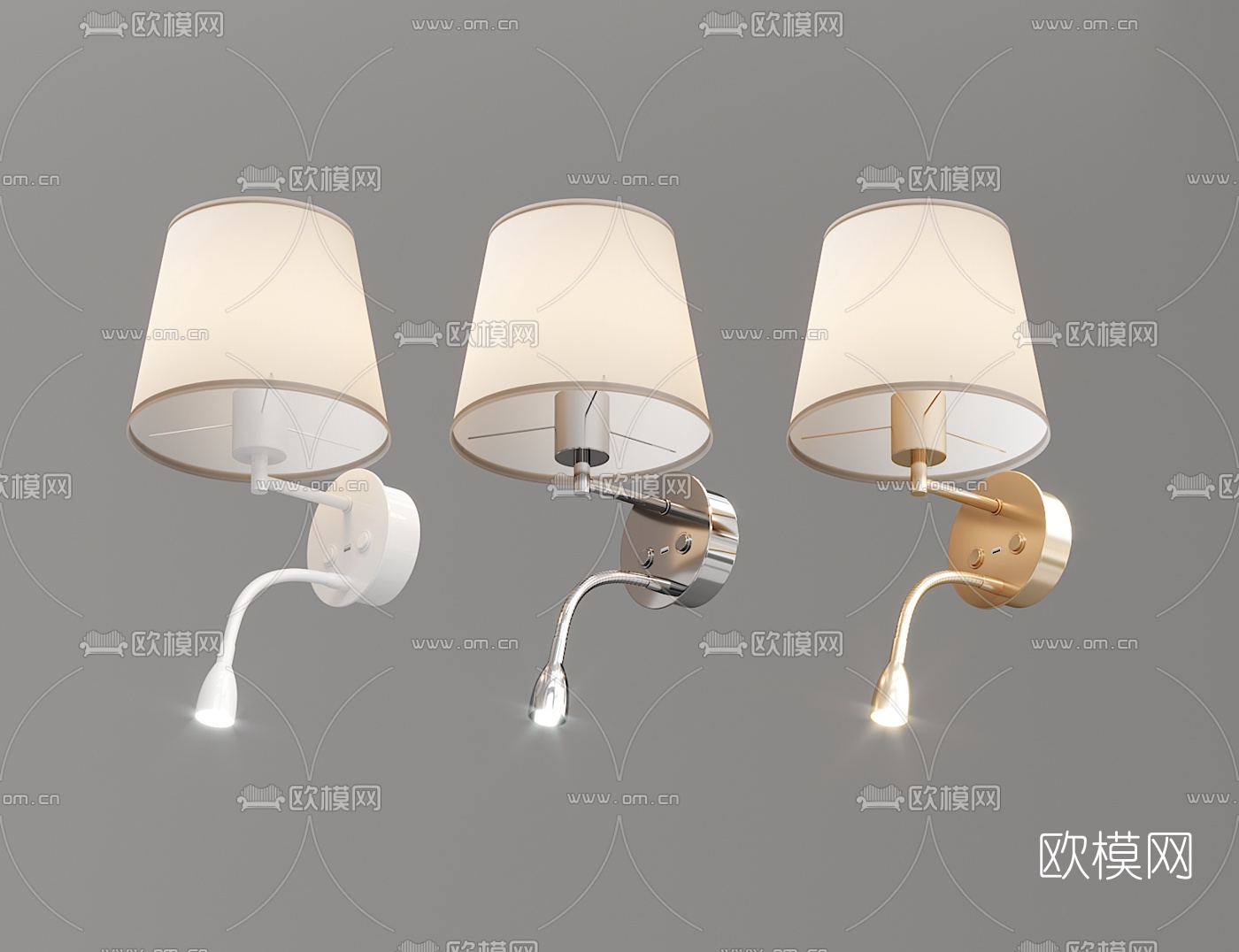 现代简易壁灯3d模型下载_ID10367518_3dmax免费模型-欧模网