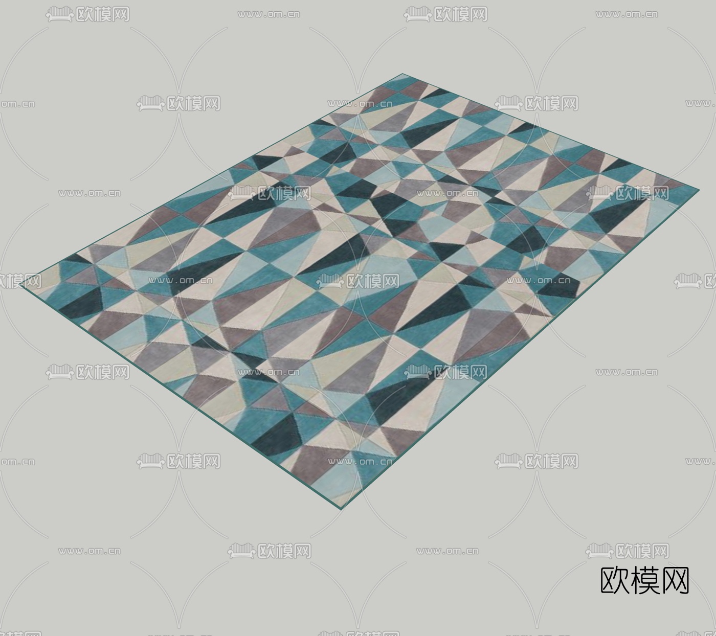 现代地毯免费su模型下载