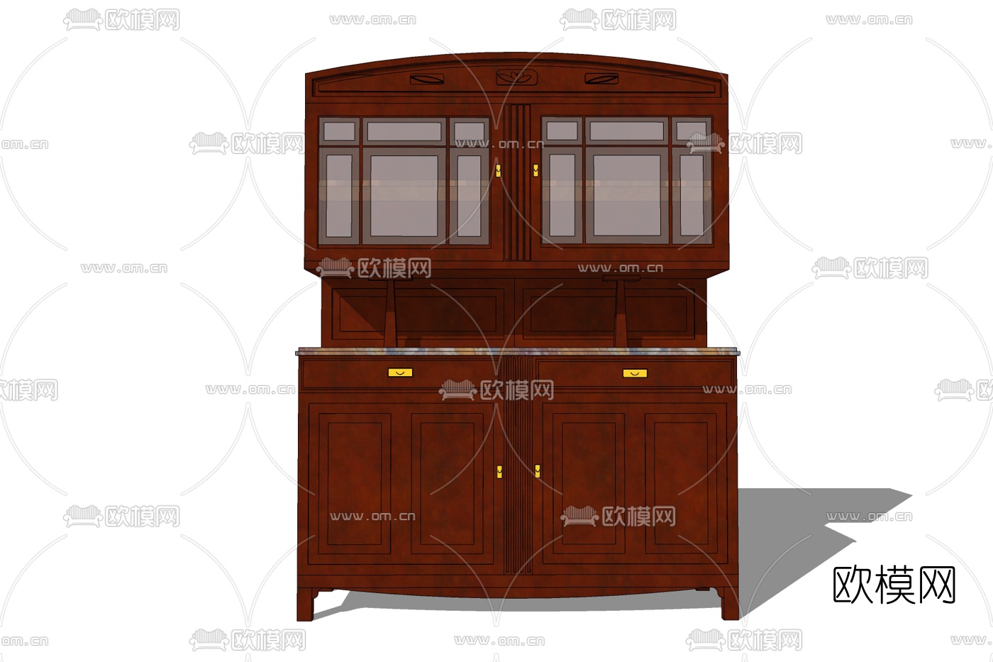 欧式书桌免费su模型下载
