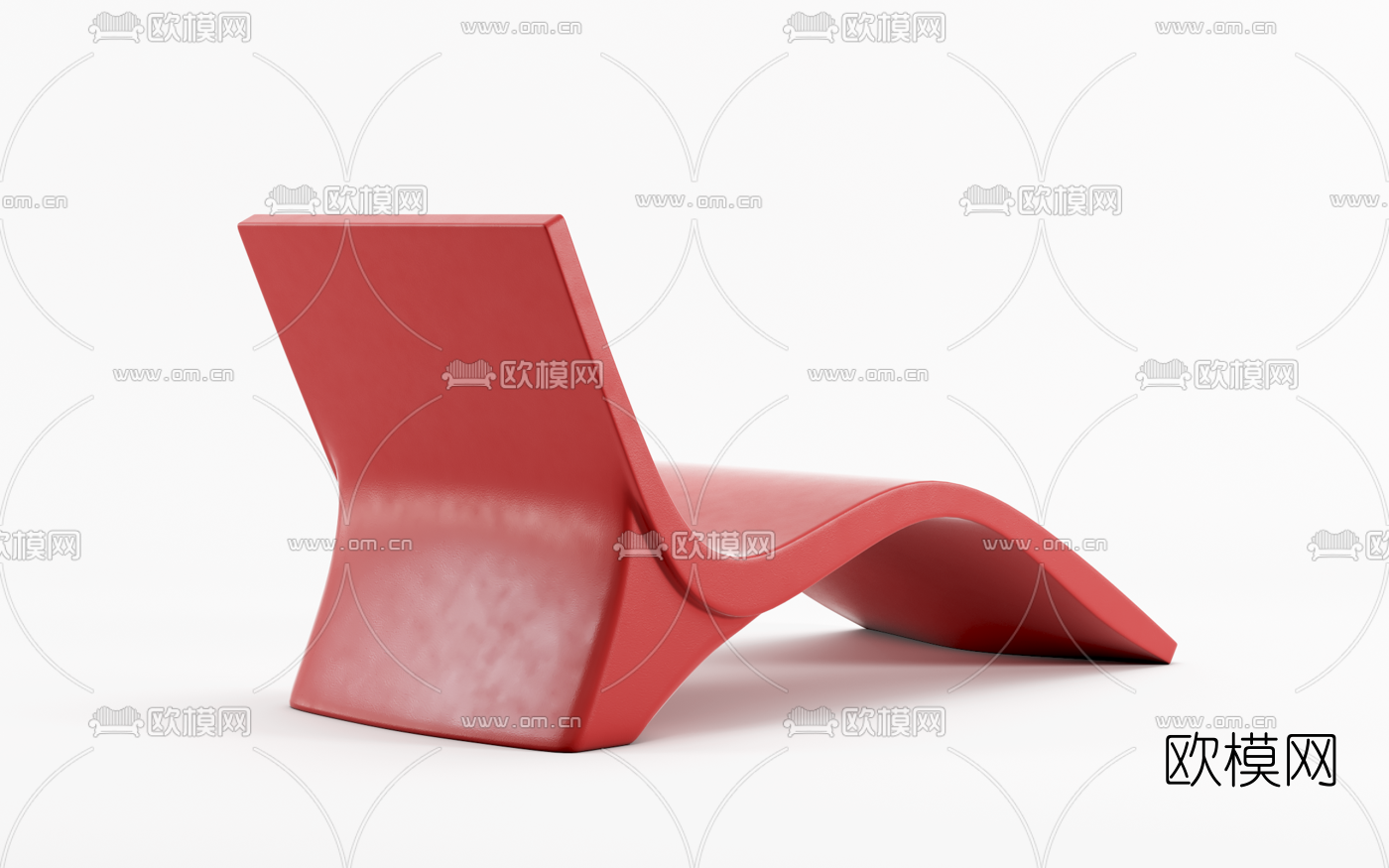现代户外躺椅3d模型