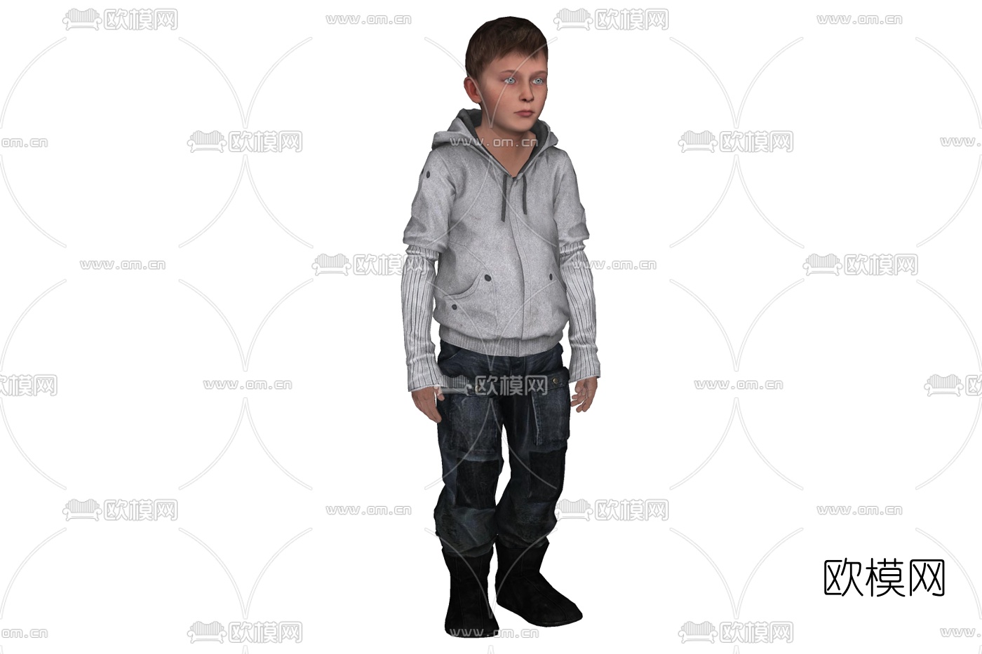 现代站姿男孩免费su模型