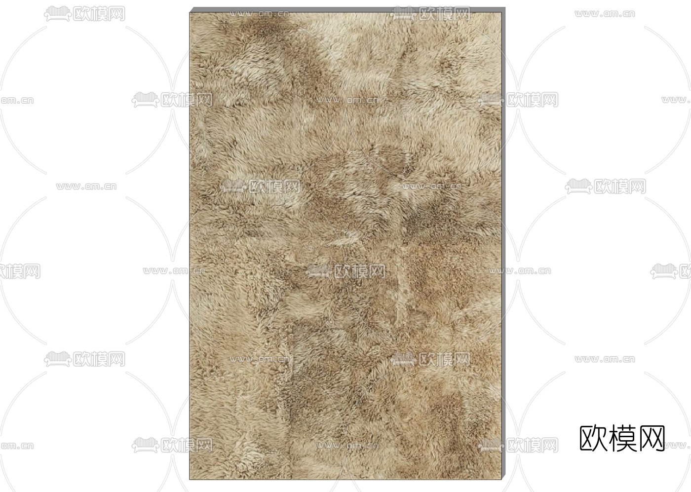 现代布艺地毯免费su模型下载
