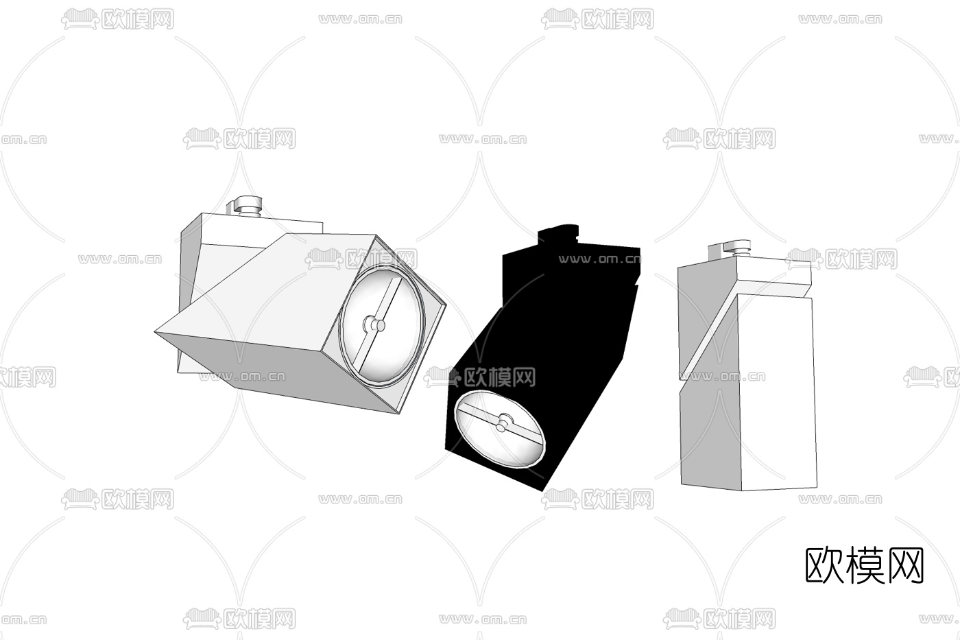 现代射灯免费su模型下载