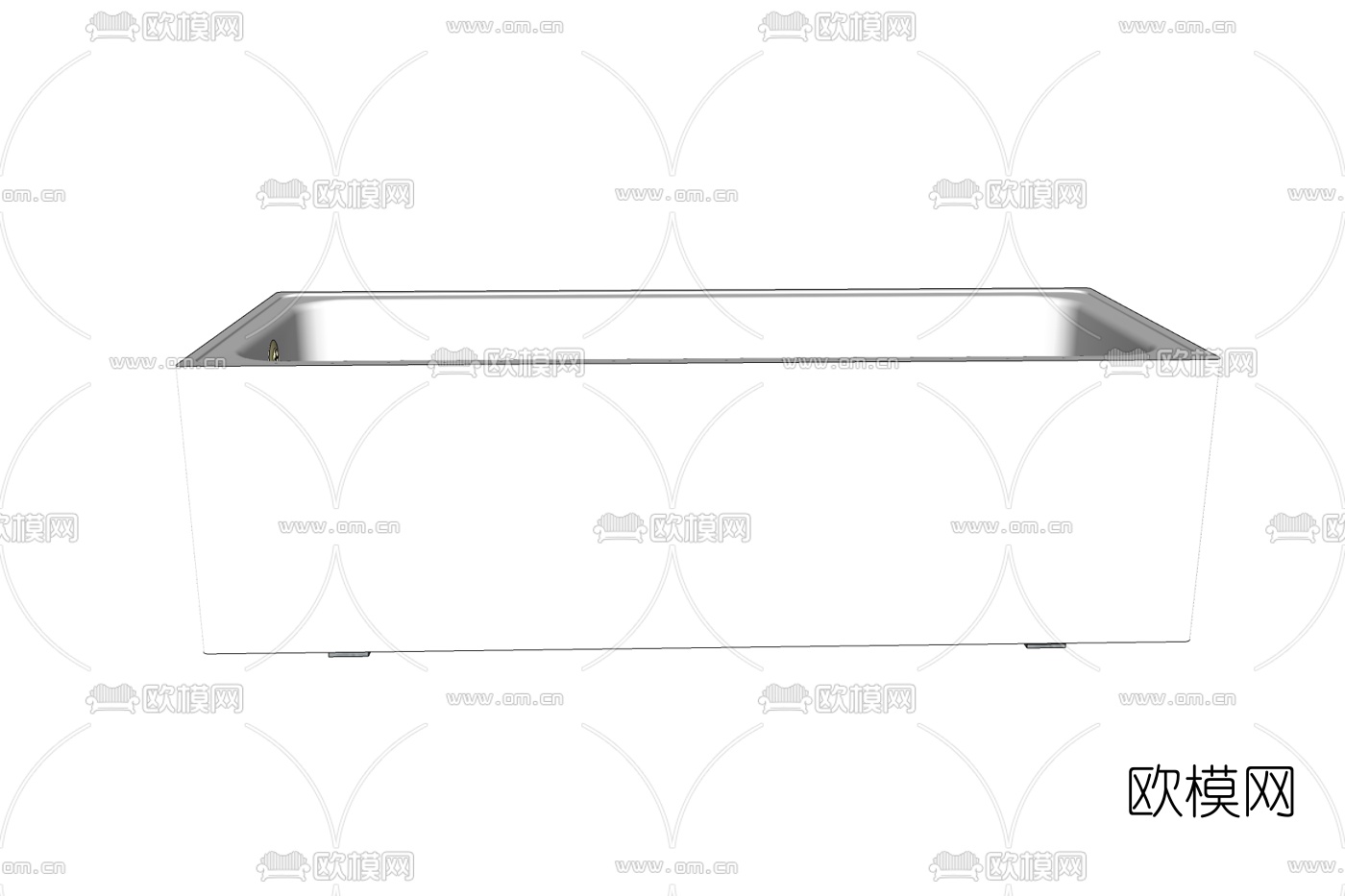 现代陶瓷浴缸免费su模型下载