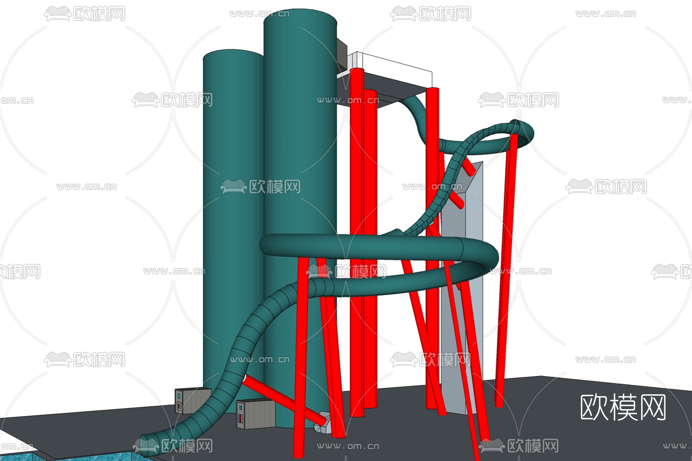 现代大型娱乐设备免费su模型下载