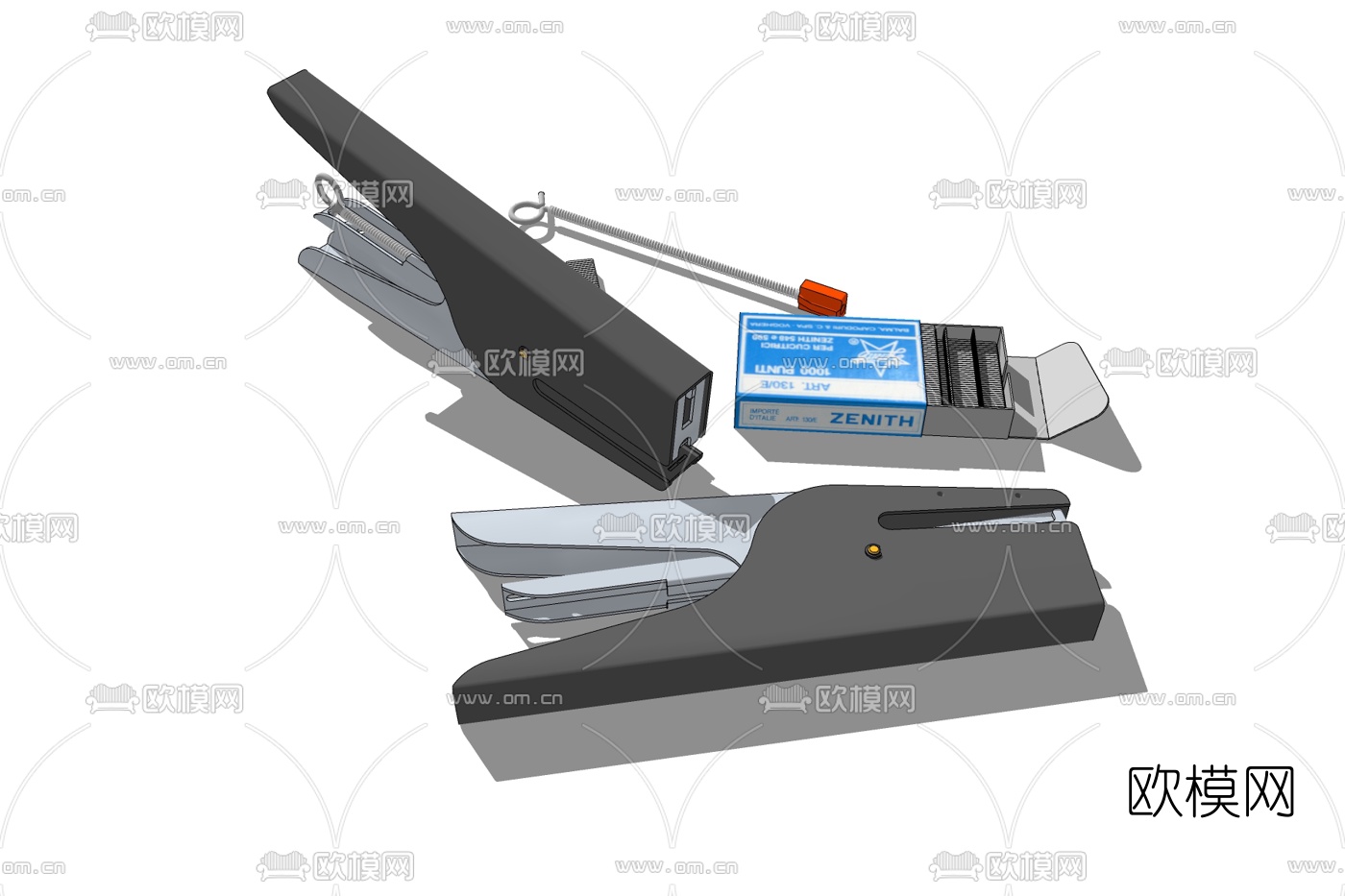现代订书机免费su模型下载