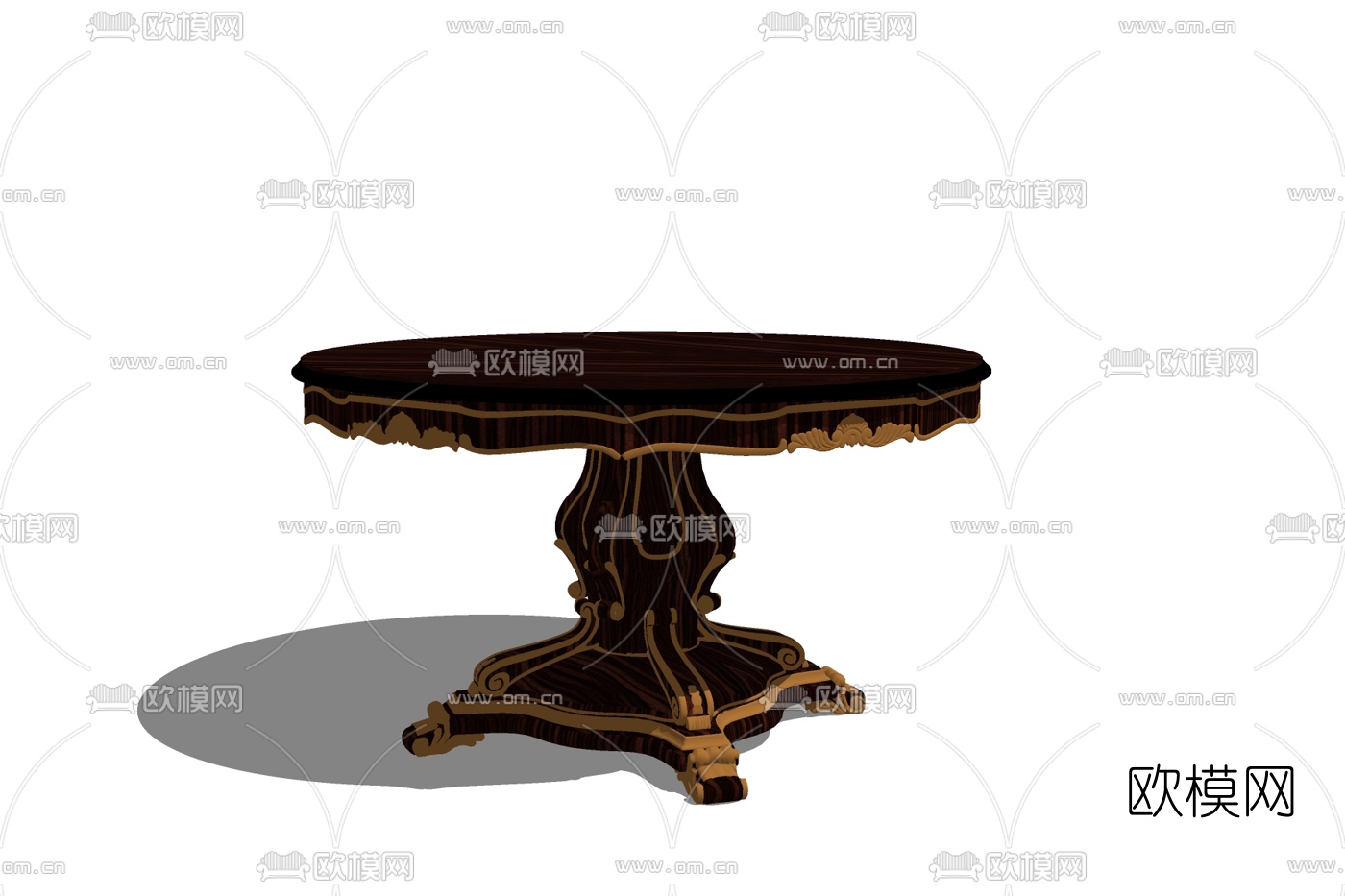 欧式金属茶几免费su模型-免费3dmax模型库-欧模网