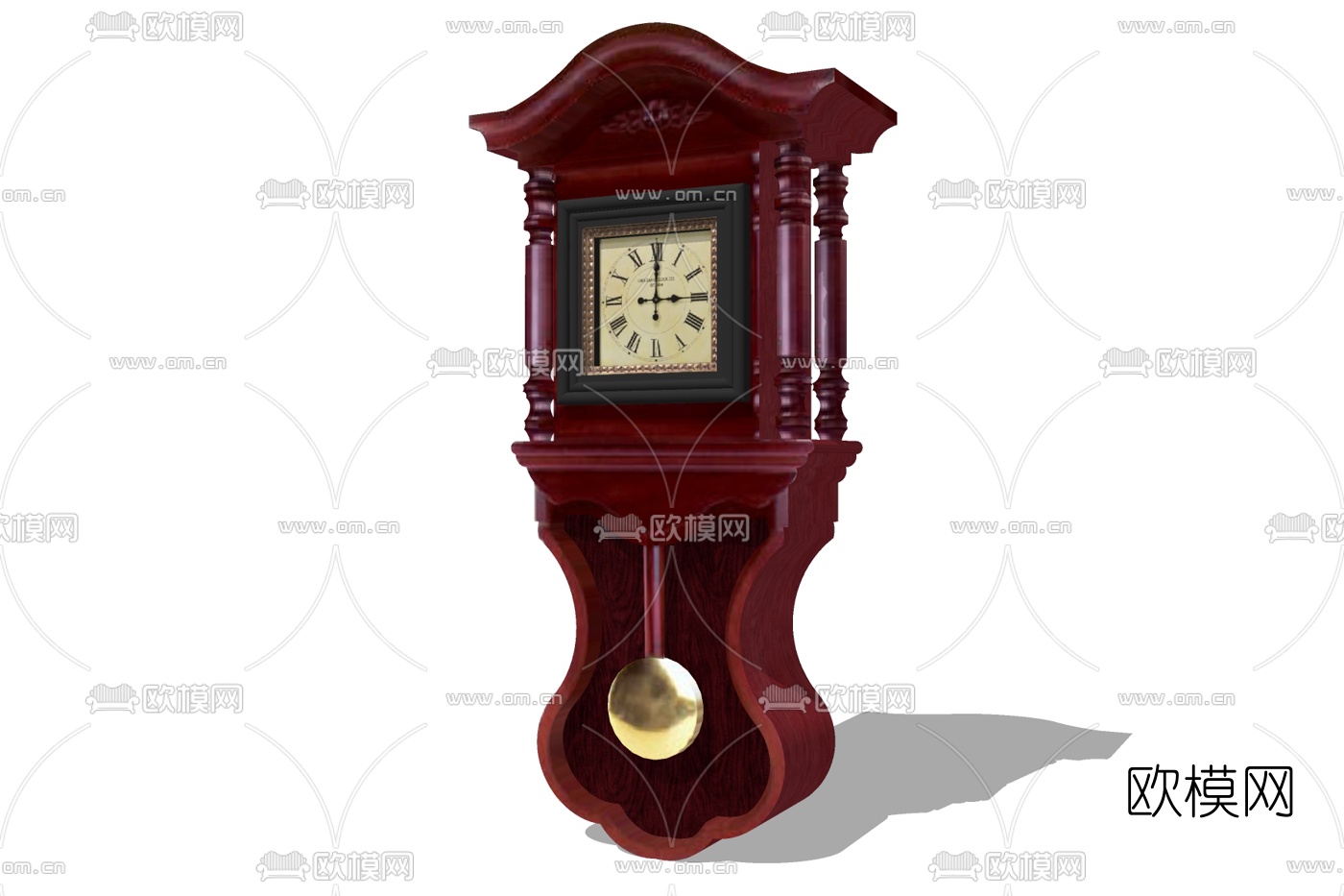 欧式挂钟免费su模型下载