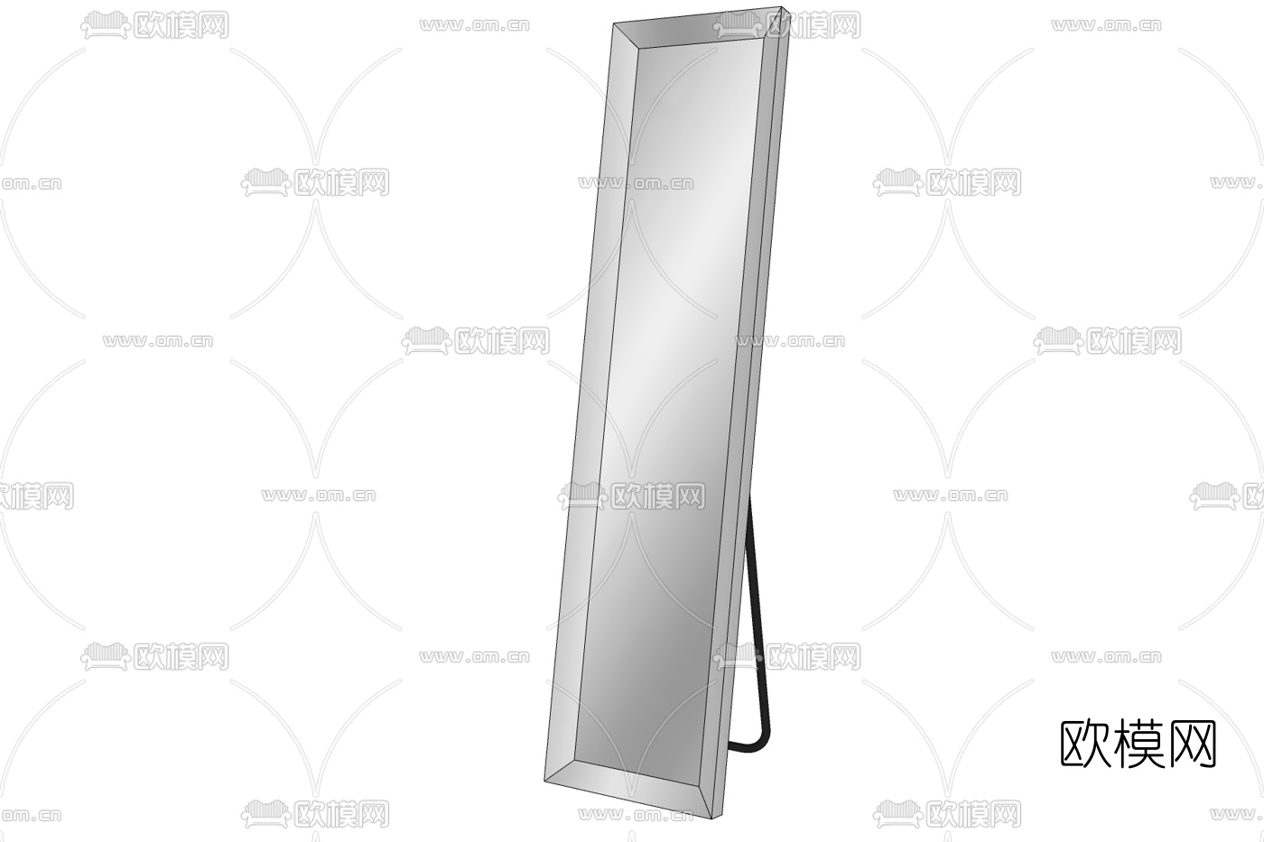 现代穿衣镜免费su模型下载