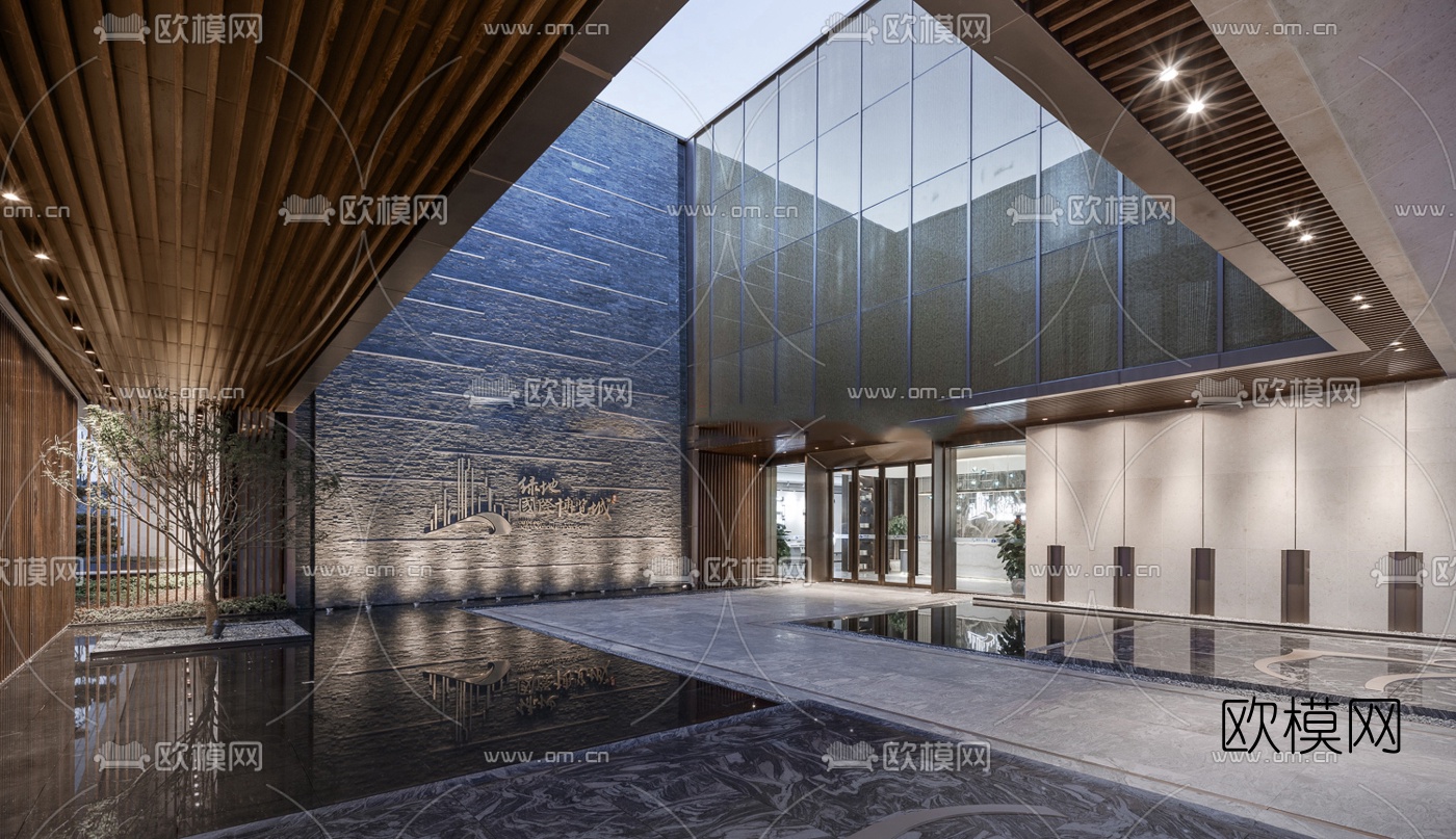 现代展示中心su模型下载（渲染图5）