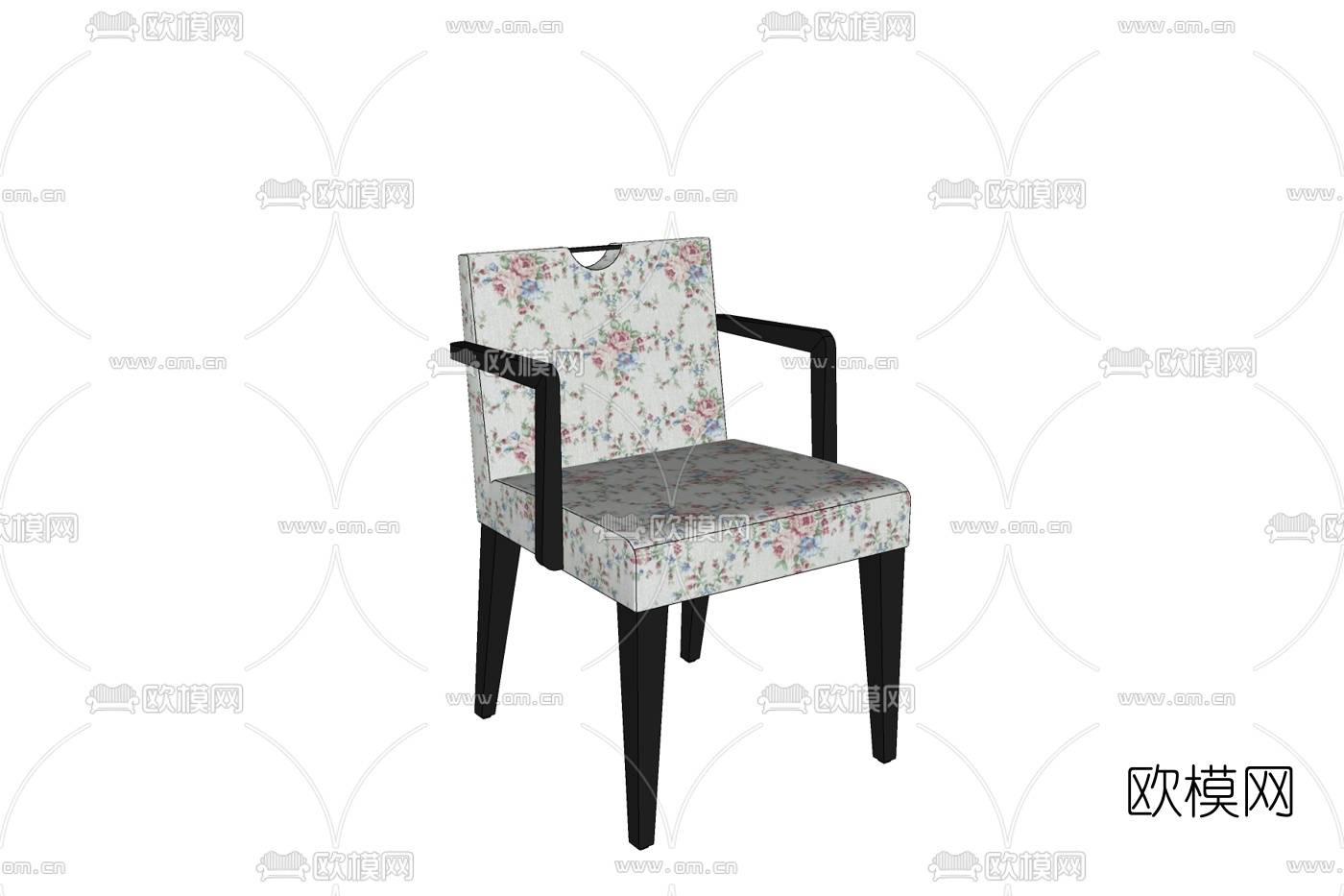 美式单椅su模型下载