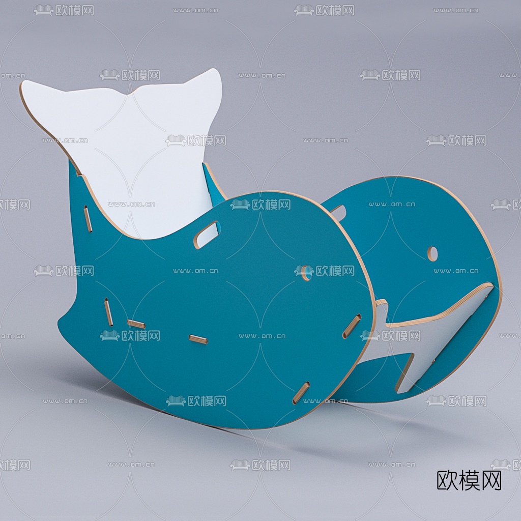 现代简约儿童椅3d模型下载（渲染图3）