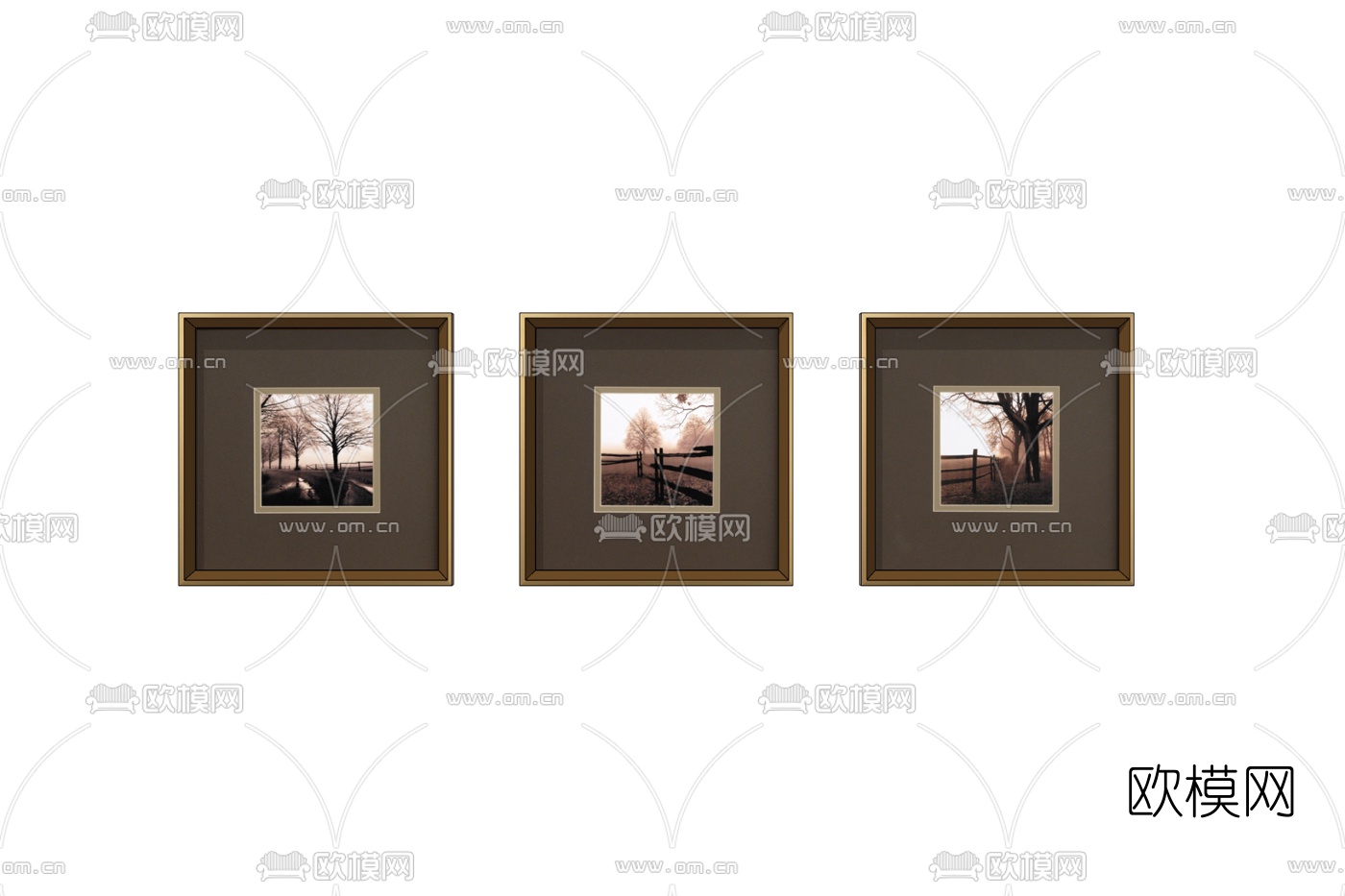 现代装饰画免费su模型下载