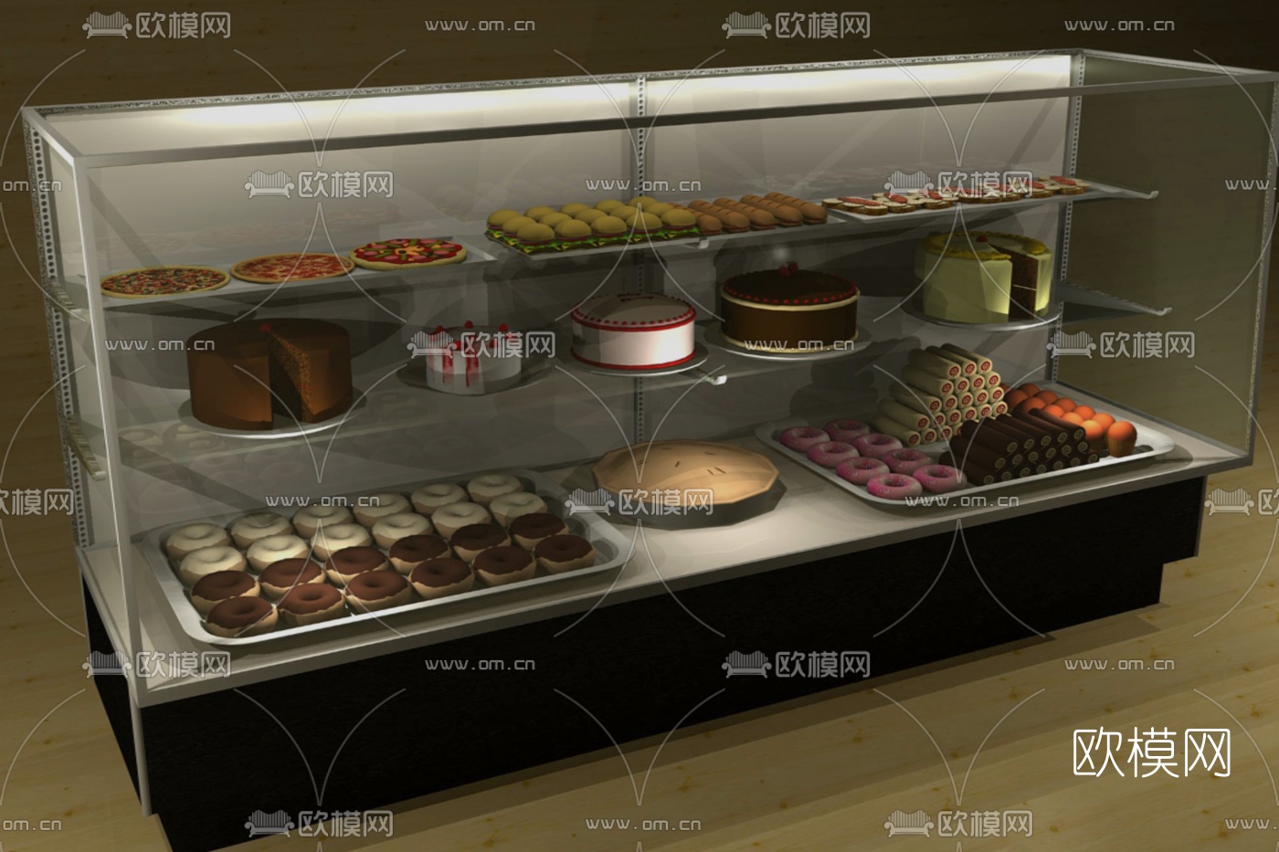 现代展示柜免费su模型
