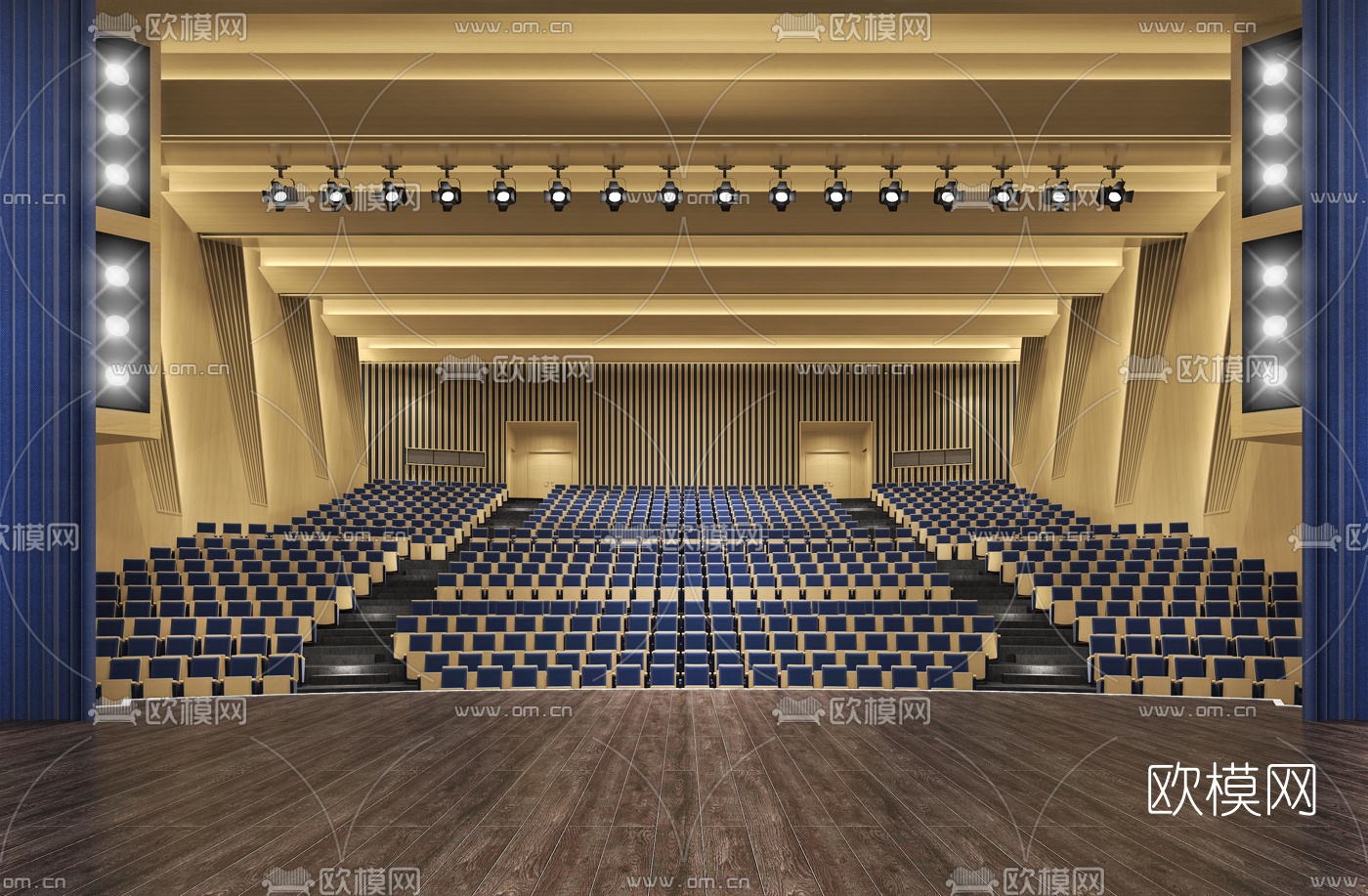 现代大会议室礼堂剧院3d模型